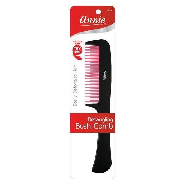 Detangling Bush Comb Black Body With Pink Bristle