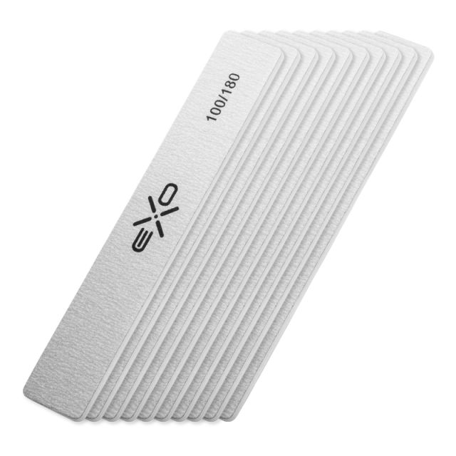 EXO Wide Straight Nail File 100/180 10 pcs