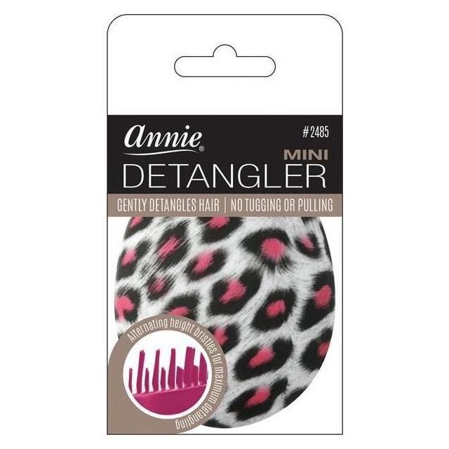 Mini Detangler Brush Rubberized Cheeta Pattern