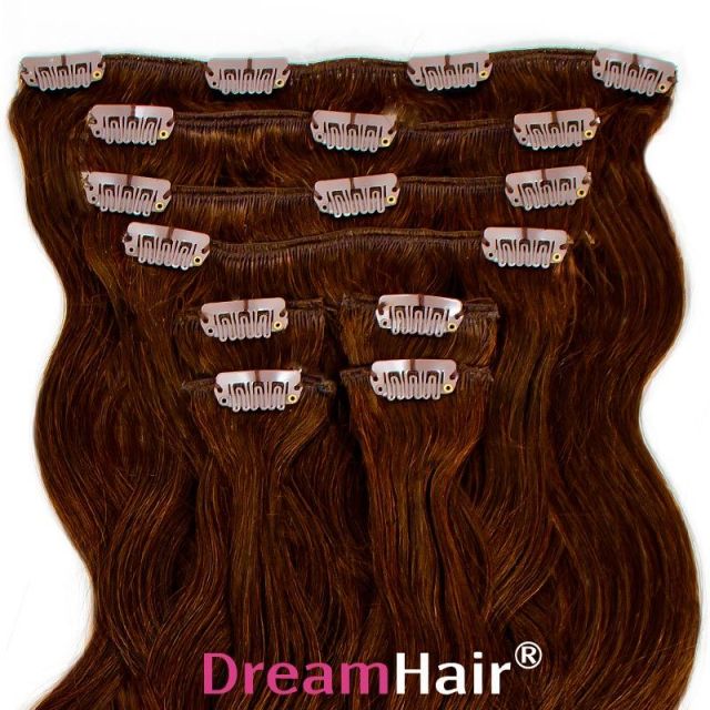 Clip-In Hair Extension Curly 40cm / 100g Color 4#