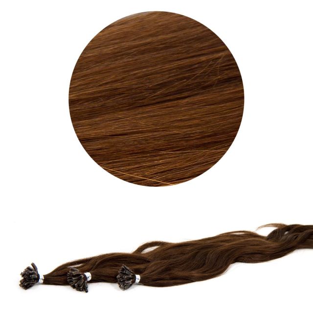 Nail Tip Hair Extension L-Wave 40cm 25kpl 4#