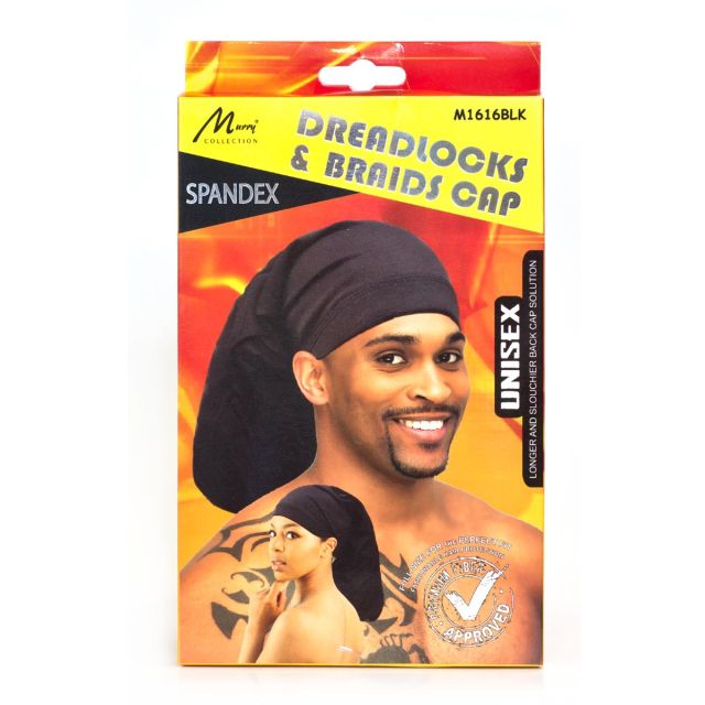 Unisex Dreadlock and Braid Cap Black