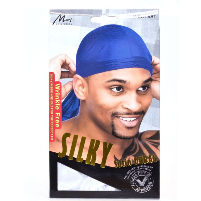 Mens Silky Satin Durag White
