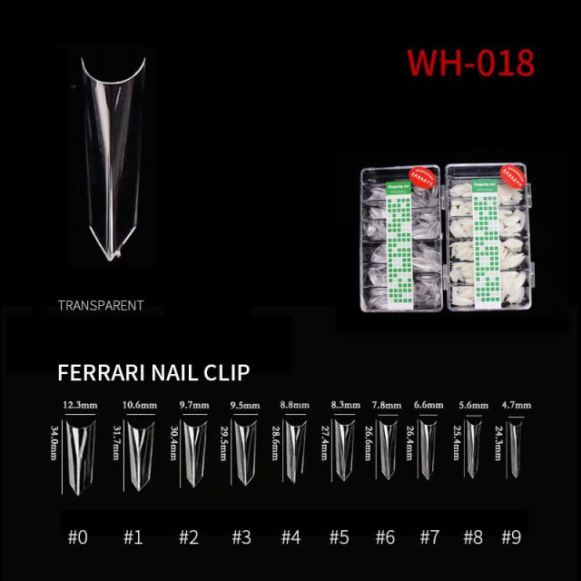 Nail Tip Ferrari WH18 Clear 500 pcs