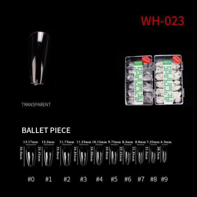 Nail Tip Ballet Piece WH23 Clear 500 pcs