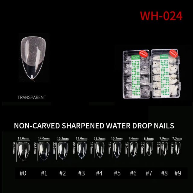 Nail Tip Water Drop WH24 Clear 500 pcs