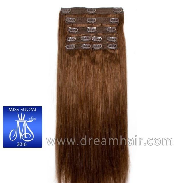 Luxury Clip-In Hair Extension Miss Finland Edition 50cm / 200g 6#