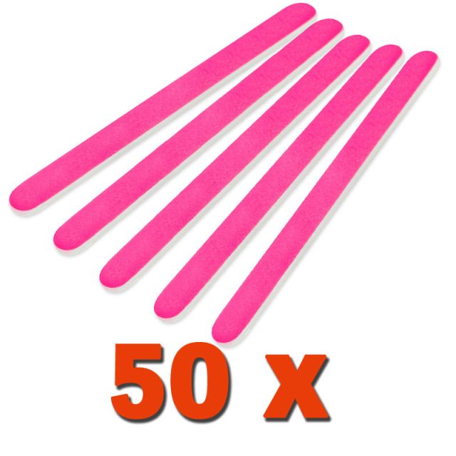 Professional File Straight Neon Pink 180/240 50pcs pack