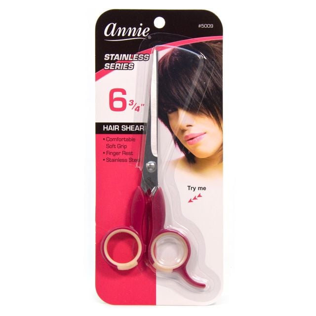 Annie Hair Cutting Scissors 6.75" Red