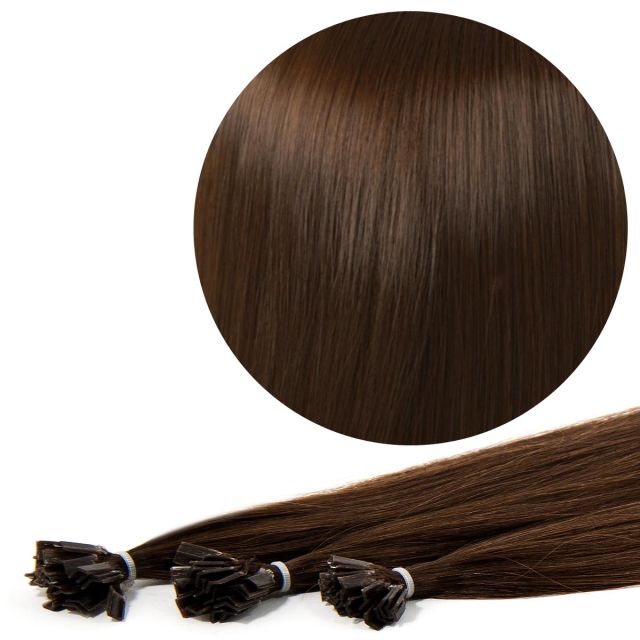 Nail Tip Hair Extension 40cm 25pcs 4#