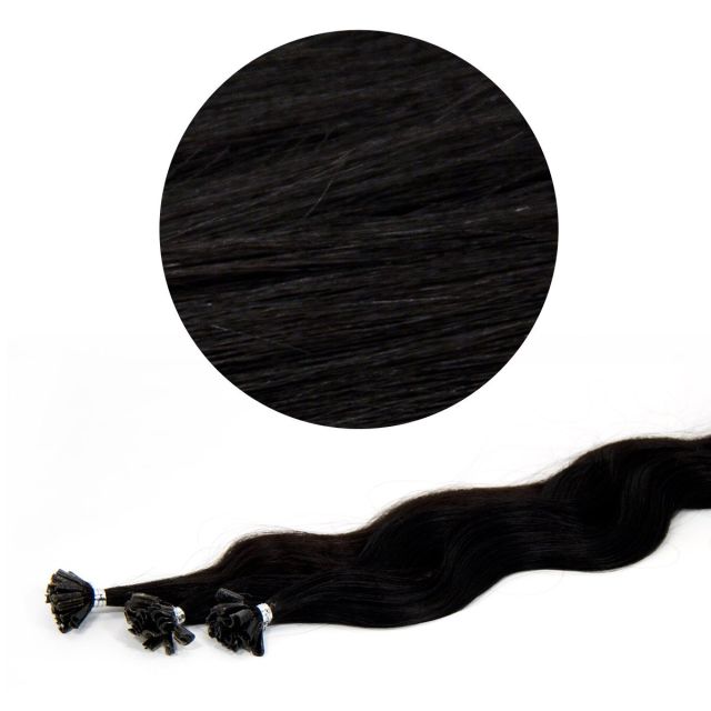 Nail Tip Hair Extension B-Wave 50cm 1#
