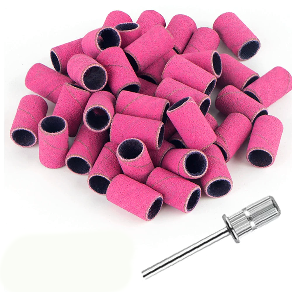 Cutter Cover Cutter covers caps 180-grit, 6.3mm, Red, 50 pieces + Mandrel