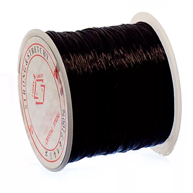 Elastinen Crystal String Lanka Black