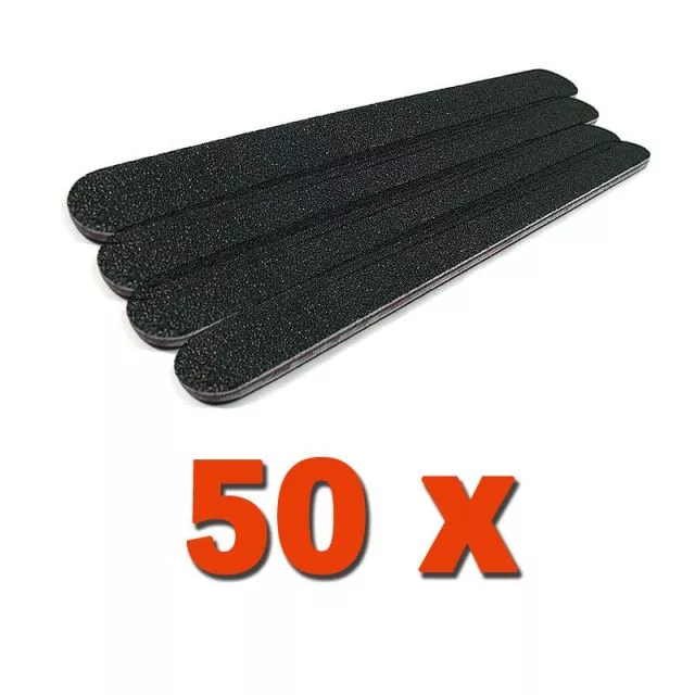 Professional File Straight Black 100/180 50 pcs pack