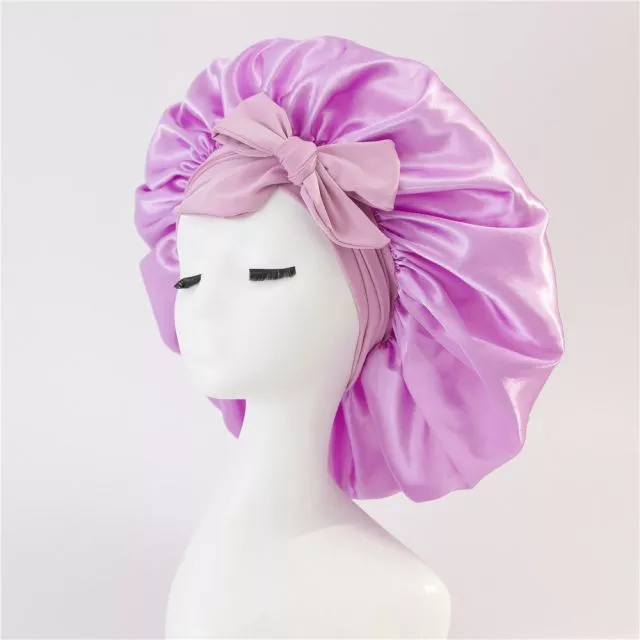 Satin Hair Bonnet Sleeping Violet