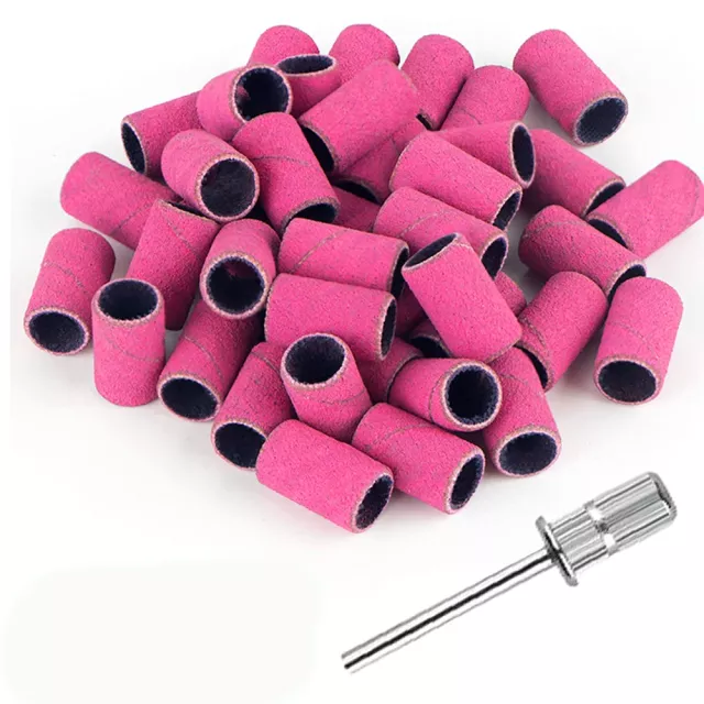 Cutter covers caps 240-grit, 6.3mm, Red, 50 pieces + Mandrel