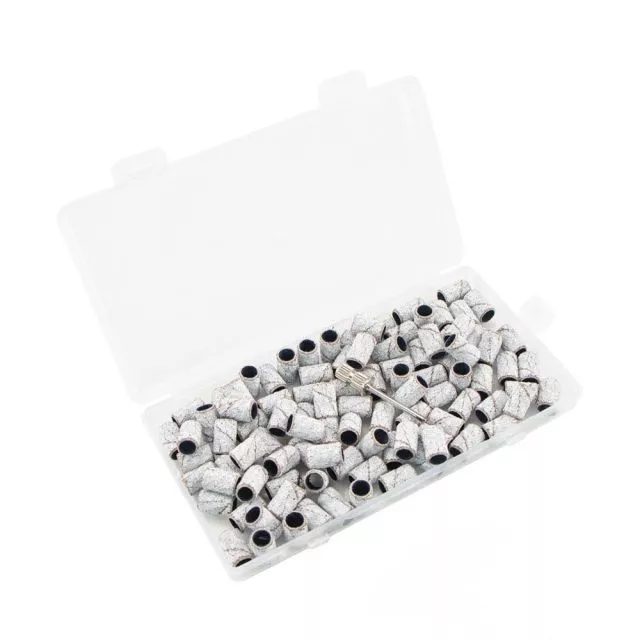 White Cutter covers caps 120-grit, 6.3mm, 100 pieces + Drill Bit