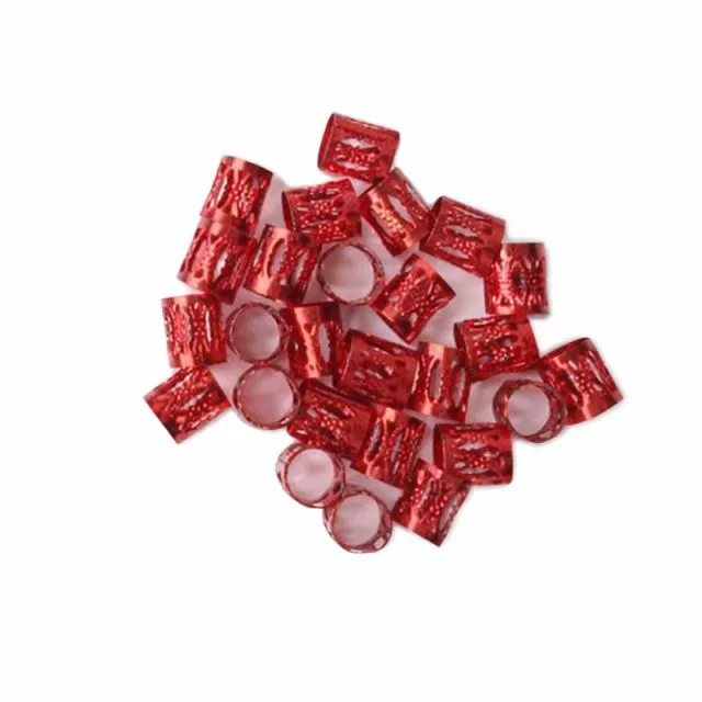 Hair Jewellery Red 100 pcs