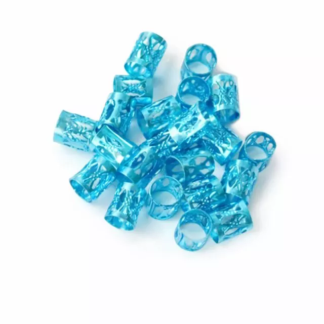 Hair Jewellery Blue 100 pcs