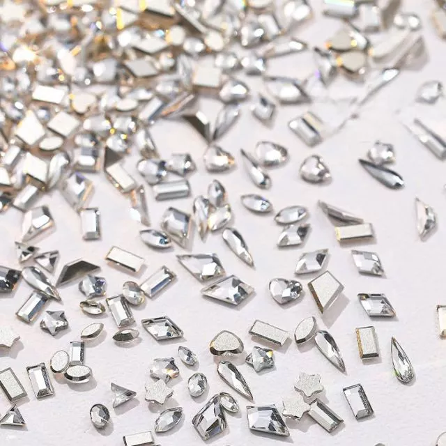 Huazi Cut Nailart Diamonds White 50 pcs