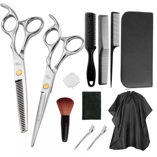 Home Barber Set 11 Pieces Silver