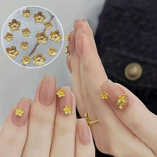 3D Gold Flowers Mixed Pack 20 pcs