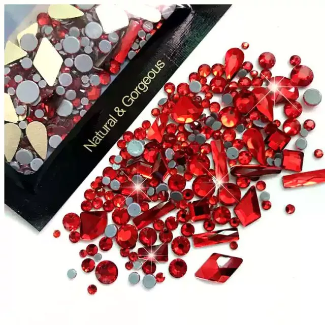 Nailart Diamonds 170pcs / Red