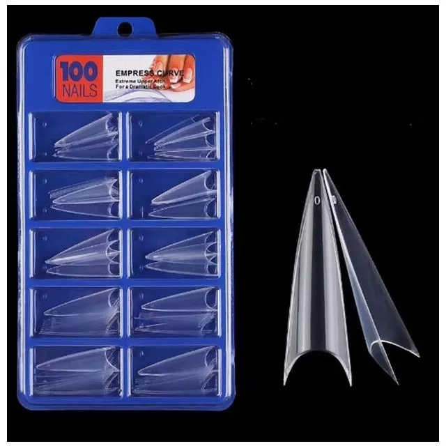 Nail Tips Stiletto 100 pcs Clear