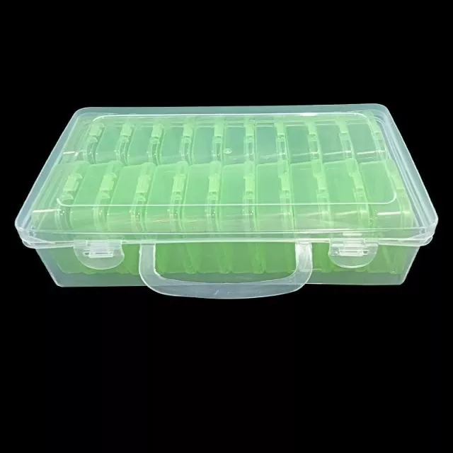 Storage Box and 20 Small Boxes Green