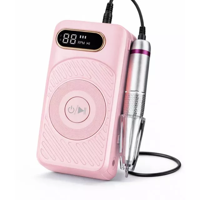 Rechargeable Cordless Nail Drill 45000rpm Pink