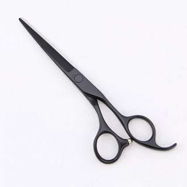 Professional Haircutting Scissors 6.0" - 4CR Stainless Steel, 59HRC Hardness, Teflon Black