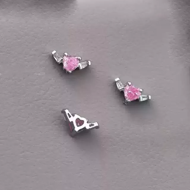 Nail Jewellery Heart 9.5 x 5mm 1pcs