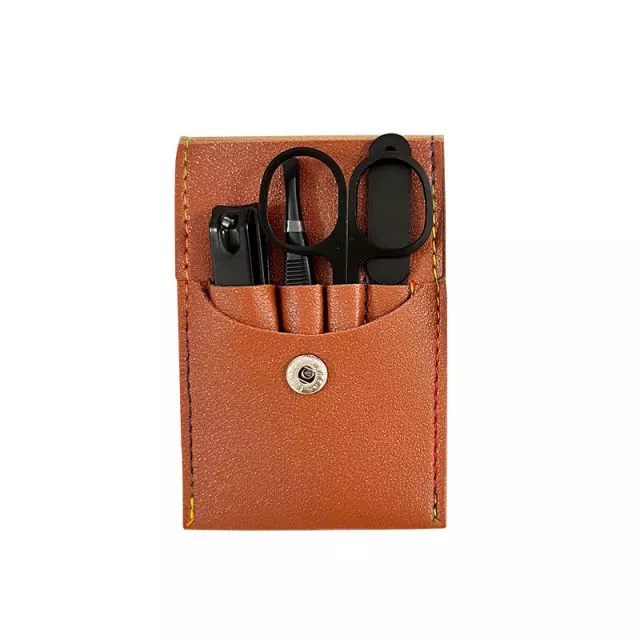 Travel Manicure Tool Kit Brown
