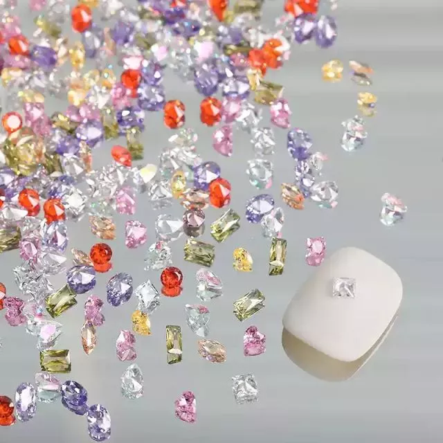 Mini Zircon Crystals Transparent Mixed #2 50pcs