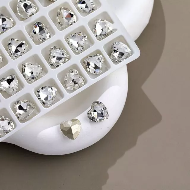 Nailart Diamond Heart #15 10mm x 10mm 5pcs