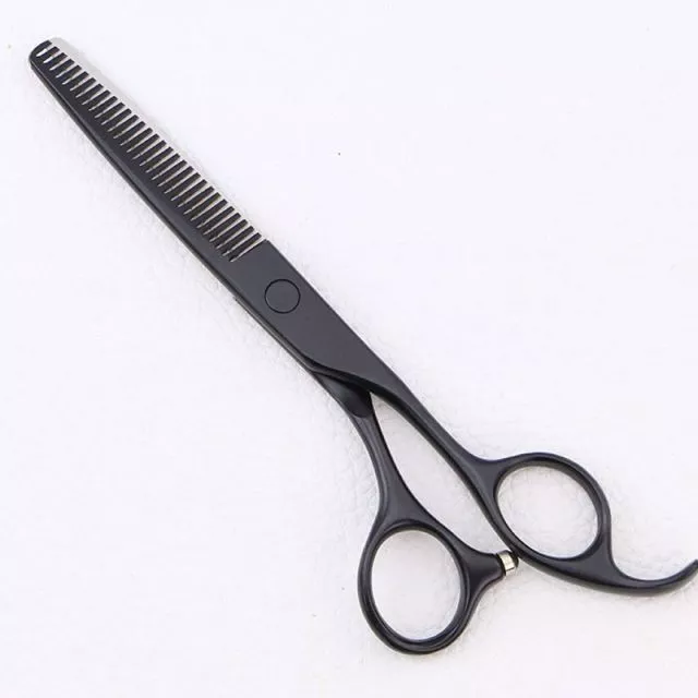Professional Thinning Scissors 6.0" - 4CR Steel, 25-30% Thinning Rate, Teflon Black