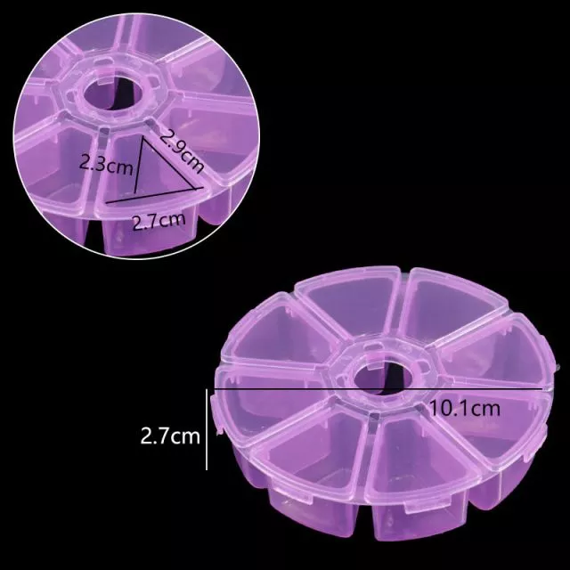 Storage Box 8 Circle Purple