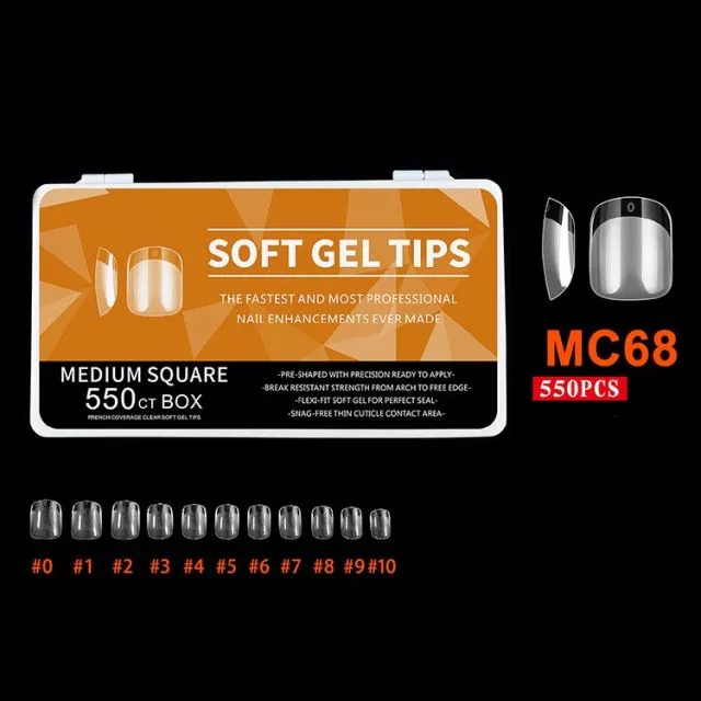 Soft Gel Tips 68# 550 pcs