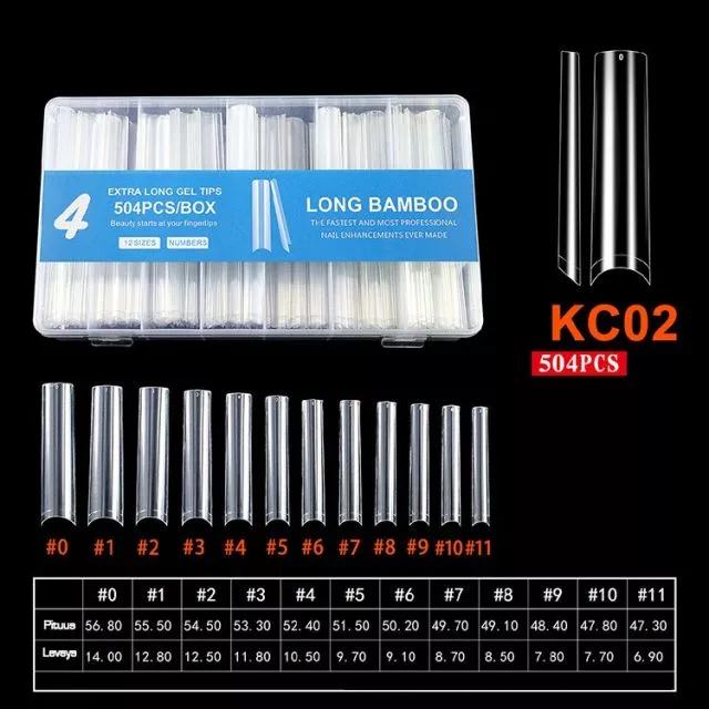 Extra Long Soft Gel Tips 4# 504 pcs
