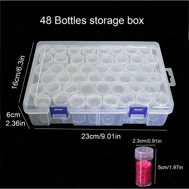 Storage Box and 48 Bottles
