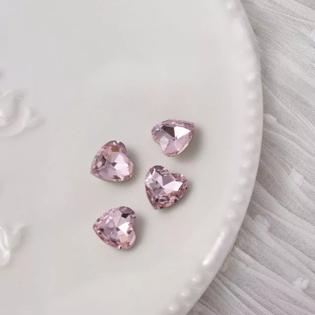 Nailart Diamond Heart 10mm x 10mm 5pcs