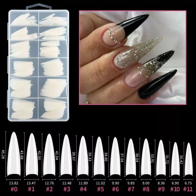 Soft Gel Tips 162# Natural 240 pcs XXXL