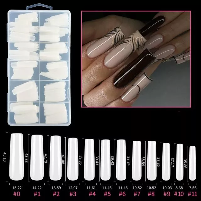 Soft Gel Tips 168# Natural 240 pcs XXXL