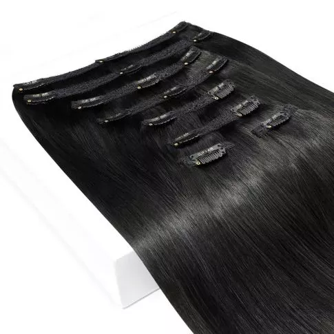 Premium Clip-In Hair Extension 40cm / 130g Color 1B#