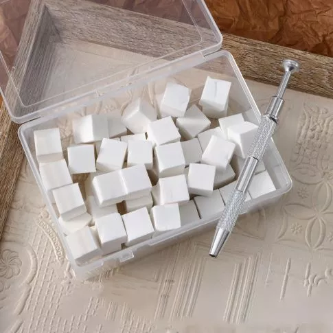 Ombre Sponges 50 pcs 15mm x 15mm and Tool