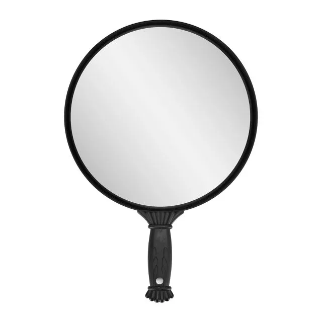 Round barber mirror with handle