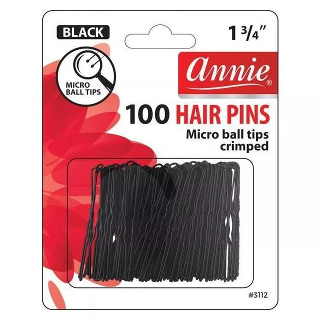 Invisible Hair Pins Black 100 pcs / 45mm