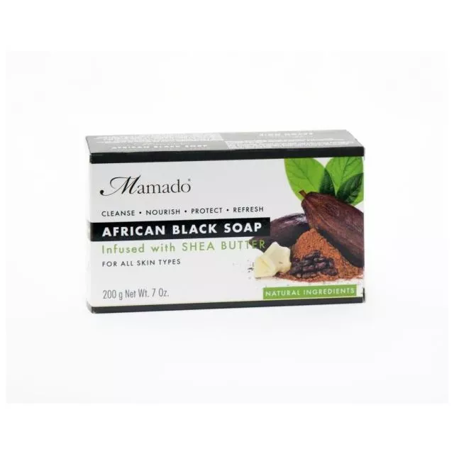 Mamado African Black Soap 200g Shea Butter
