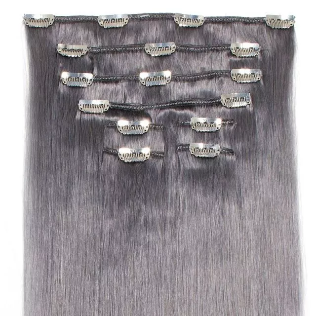 Clip-In Hair Extension 50cm / 100g Color Dark Grey#