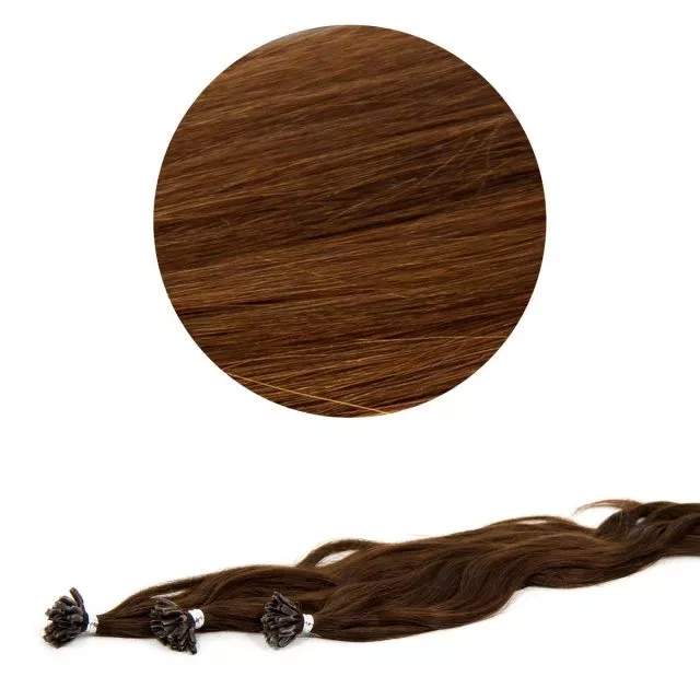 Nail Tip Hair Extension L-Wave 40cm 25kpl 4#